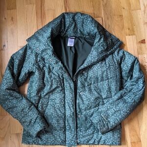Patagonia Teal Patterned Puffer Jacket